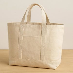 Large Capacity Natural Canvas Shopper Bag